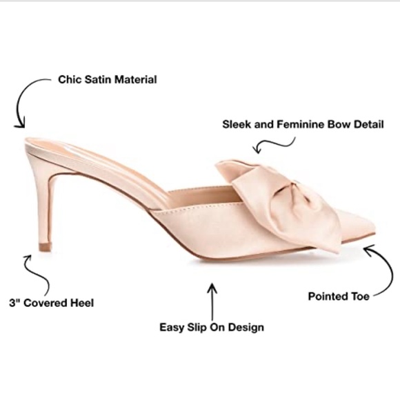 Journee Collection Women's Tiarra Pump Elegant Cream Bow Heels - Picture 4 of 9